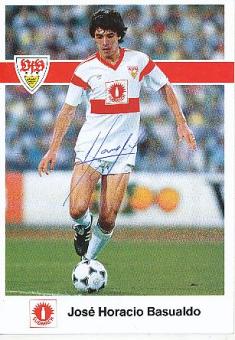 Jose Horacio Basualdo 1989/1990   VFB Stuttgart  Fußball Autogrammkarte original signiert 