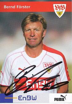 Bernd Förster  VFB Stuttgart  Fußball Autogrammkarte original signiert 