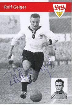 Rolf Geiger  VFB Stuttgart  Fußball Autogrammkarte original signiert 