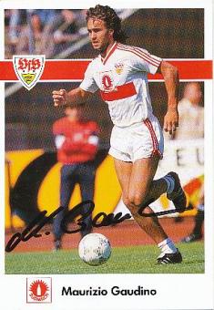 Maurizio Gaudino 1988/1989  VFB Stuttgart  Fußball Autogrammkarte original signiert 
