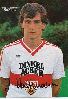 Jürgen Hartmann 1985/1986  VFB Stuttgart  Fußball Autogrammkarte original signiert 