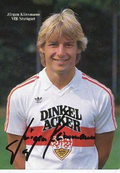 Jürgen Klinsmann  1985/86  VFB Stuttgart  Fußball Autogrammkarte original signiert 