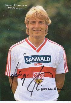 Jürgen Klinsmann  1986/87  VFB Stuttgart  Fußball Autogrammkarte original signiert 