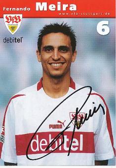 Fernando Meira   VFB Stuttgart  Fußball Autogrammkarte original signiert 