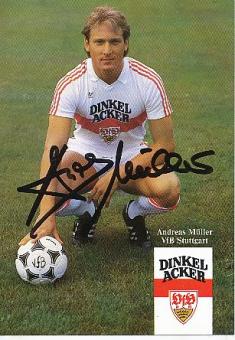 Andreas Müller  1985/86 VFB Stuttgart  Fußball Autogrammkarte original signiert 
