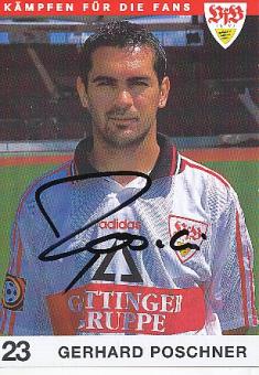 Gerhard Poschner   1997/98   VFB Stuttgart  Fußball Autogrammkarte original signiert 