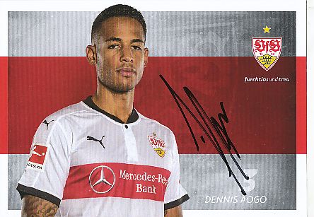 Dennis Aogo   VFB Stuttgart  Fußball Autogrammkarte original signiert 