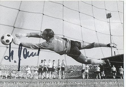 Horst Wolter   Eintracht Braunschweig  Fußball Autogrammkarte original signiert 