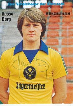 Hasse Borg   Eintracht Braunschweig  Fußball Autogrammkarte original signiert 