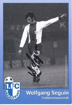 Wolfgang Seguin  FC Magdeburg  Fußball Autogrammkarte original signiert 