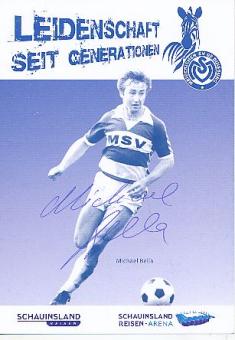 Michael Bella   MSV Duisburg  Fußball Autogrammkarte original signiert 