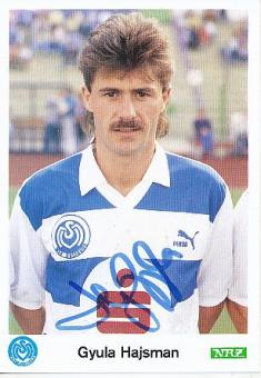 Gyula Hajsman   MSV Duisburg  Fußball Autogrammkarte original signiert 