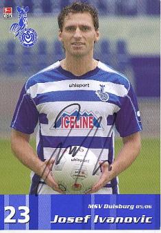 Josef Ivanovic   MSV Duisburg  Fußball Autogrammkarte original signiert 