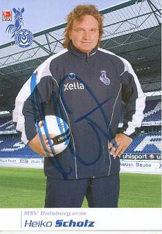 Heiko Scholz   MSV Duisburg  Fußball Autogrammkarte original signiert 