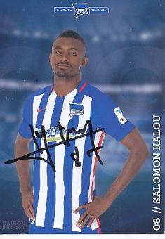 Salomon Kalou  Hertha BSC Berlin  Fußball Autogrammkarte  original signiert 