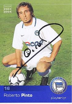 Roberto Pinto  Hertha BSC Berlin  Fußball Autogrammkarte  original signiert 