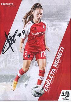 Ereleta Memeti   2020/2021  SC Freiburg  Frauen Fußball Autogrammkarte original signiert 