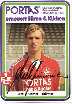 Axel Brummer  FC Kaiserslautern Fußball Autogrammkarte original signiert 