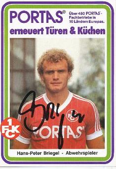 Hans Peter Briegel   FC Kaiserslautern Fußball Autogrammkarte original signiert 