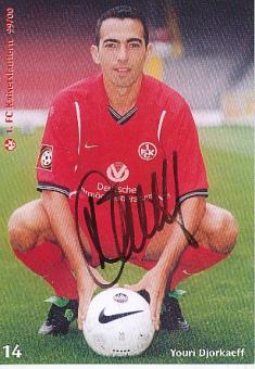 Youri Djorkaeff   FC Kaiserslautern Fußball Autogrammkarte original signiert 