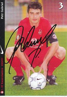 Petr Gabriel   FC Kaiserslautern Fußball Autogrammkarte original signiert 
