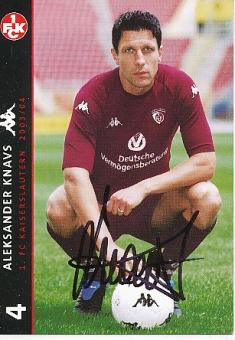 Aleksander Knavs   FC Kaiserslautern Fußball Autogrammkarte original signiert 