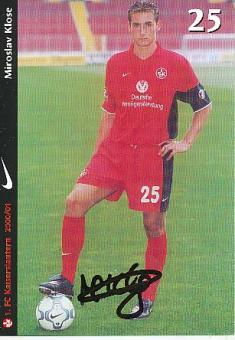 Miroslav Klose   FC Kaiserslautern Fußball Autogrammkarte original signiert 