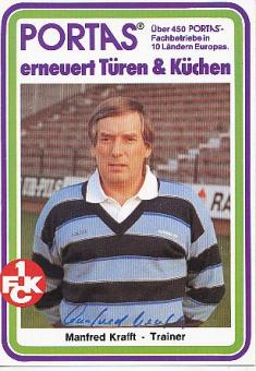 Manfred Krafft † 2022   FC Kaiserslautern Fußball Autogrammkarte original signiert 