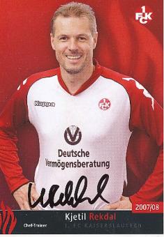 Kjetil Rekdal   FC Kaiserslautern Fußball Autogrammkarte original signiert 