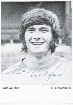 Hans Walitza  FC Nürnberg  Fußball Autogrammkarte original signiert 