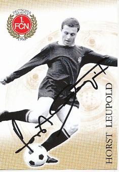Horst Leupold  FC Nürnberg  Fußball Autogrammkarte original signiert 