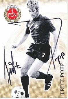 Fritz Popp  FC Nürnberg  Fußball Autogrammkarte original signiert 