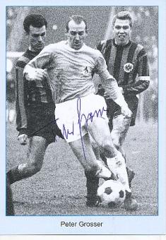 Peter Grosser † 2021  1860 München  Fußball Autogrammkarte original signiert 