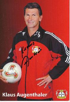Klaus Augenthaler   Bayer 04 Leverkusen  Fußball Autogrammkarte original signiert 