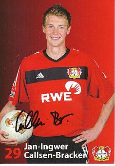Jan Ingwer Callsen Bracker   Bayer 04 Leverkusen  Fußball Autogrammkarte original signiert 