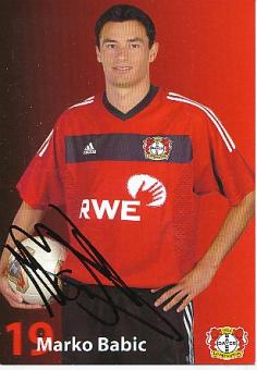 Marko Babic   Bayer 04 Leverkusen  Fußball Autogrammkarte original signiert 