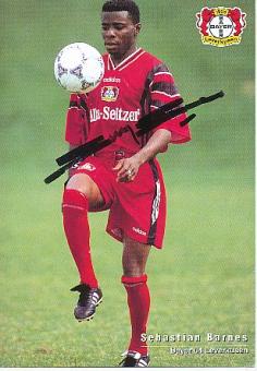 Sebastian Barnes   Bayer 04 Leverkusen  Fußball Autogrammkarte original signiert 