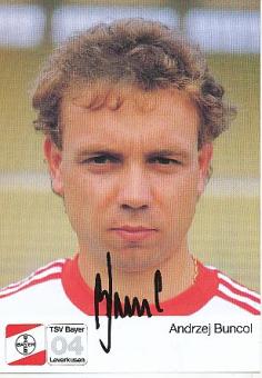 Andrzej Buncol   Bayer 04 Leverkusen  Fußball Autogrammkarte original signiert 