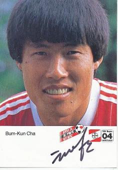 Bum Kun Cha   Bayer 04 Leverkusen  Fußball Autogrammkarte original signiert 
