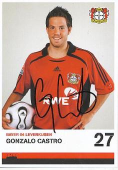 Gonzalo Castro   Bayer 04 Leverkusen  Fußball Autogrammkarte original signiert 