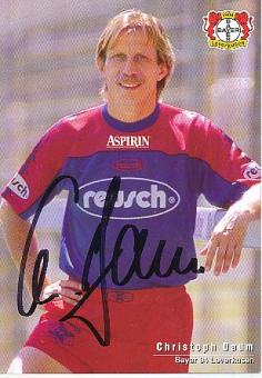 Christoph Daum   Bayer 04 Leverkusen  Fußball Autogrammkarte original signiert 
