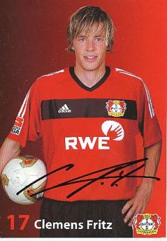 Clemens Fritz    Bayer 04 Leverkusen  Fußball Autogrammkarte original signiert 