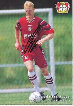 Markus Happe   Bayer 04 Leverkusen  Fußball Autogrammkarte original signiert 