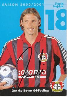 Frank Hejduk   Bayer 04 Leverkusen  Fußball Autogrammkarte original signiert 