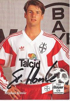 Stephan Hanke   Bayer 04 Leverkusen  Fußball Autogrammkarte original signiert 