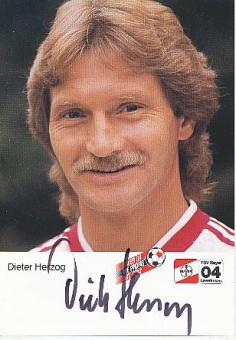Dieter Herzog   Bayer 04 Leverkusen  Fußball Autogrammkarte original signiert 