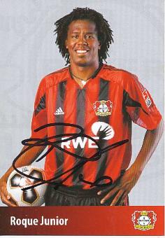 Roque Junior   Bayer 04 Leverkusen  Fußball Autogrammkarte original signiert 