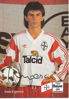 Ioan Lupescu  Bayer 04 Leverkusen  Fußball Autogrammkarte original signiert 