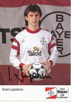 Ioan Lupescu  Bayer 04 Leverkusen  Fußball Autogrammkarte original signiert 