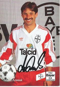 Marek Lesniak  Bayer 04 Leverkusen  Fußball Autogrammkarte original signiert 